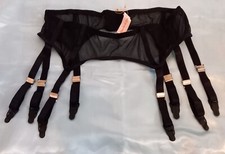 Strumpfhalter schwarz transparent 8 Befestigungen Gr&ouml;&szlig;e 46