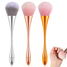3 Pcs Nail Art Dust Brush Acrylic Brush Loose Nail Cosmetics Brush for Nail Dust