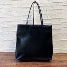 PRADA Hand Tote Bag Patent Leather Triangle Logo Plate Black Made in Italy