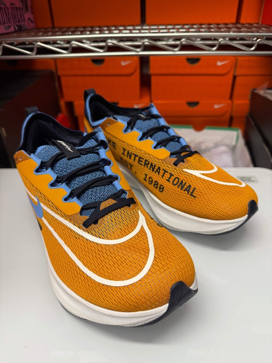 Nike Men's Zoom Fly 4 PRM Shoes Light Curry Blue DO9583-700 | eBay