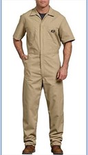 Dickies 33999KH Short Sleeve Coveralls Khaki Tan XLT