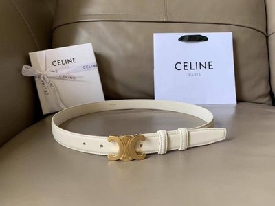 CELINE Women's Belt Classic genuine Leather white color, size 85