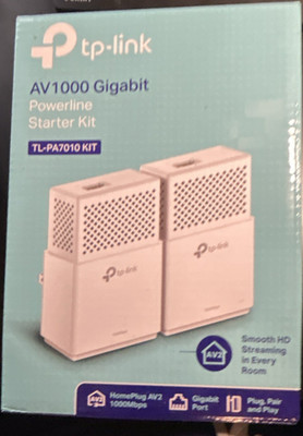TP-Link AV1000 Gigabit Powerline Starter Kit 2 Adapters TL-PA7010 KIT