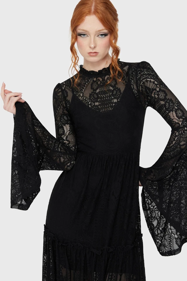 KILLSTAR Maxi Black Hecate Lace Maxi - Image 4 of 4