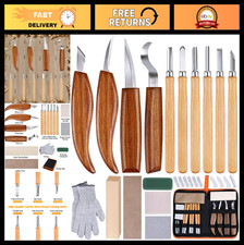 26-in-1 Wood Carving Kit - Detail Knives, Chisels, Sharpener  Gloves for Spoon,