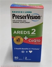 Preservision AREDS 2 Eye Vitamins With Coq10 For Heart Health EXP 03/2027