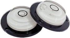 2Pcs Circular Small Bubble Level with Screws Mounting Multi-directional Round Bu