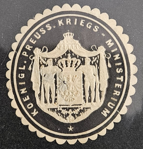 Germany Letter Seal - Royal Prussian War Minister (AA1)
