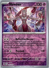 Carta Pokemon - Mewtwo 151 150/165 2023 Rara Reverse Holo Near Mint