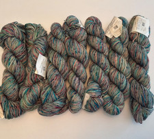 VINTAGE KOIGU KPPPM YARN - 7 Skeins 175 Yds ea Teal Speckle 100 Merino
