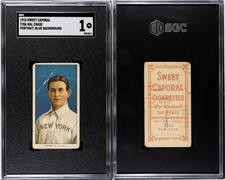 1909-1911 T206 Hal Chase Blue Portrait New York Yankees Highlanders SGC 1