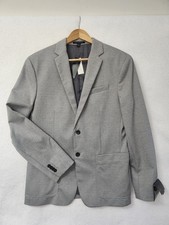 Banana Republic Men  s Blazer Jacket 44R Light Gray Slim Fit Woven Stretch NEW 