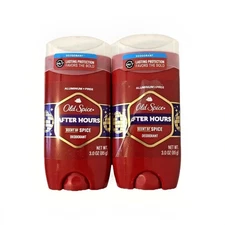 Old Spice After Hours Scent of Spice Aluminum Free Deodorant 3 oz Lot of 2