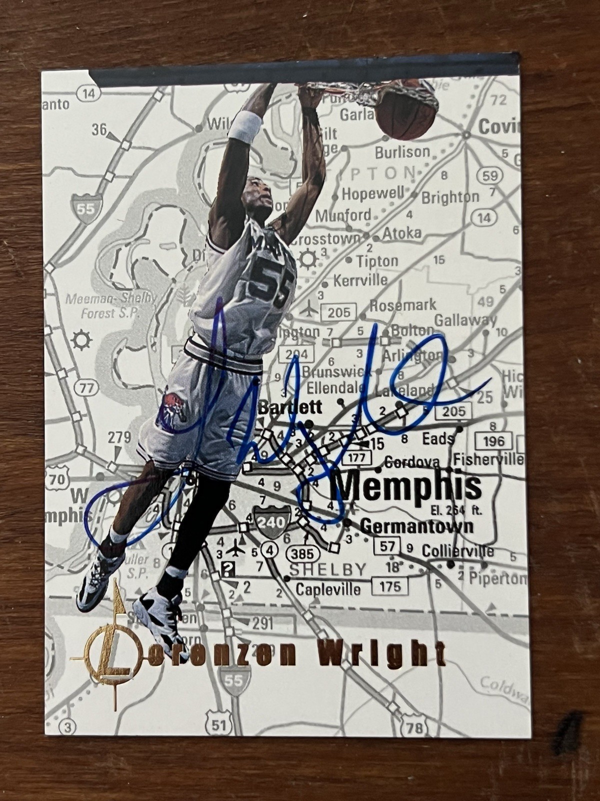 1996 Lorenzen Wright Autographed Card #HH13 - Certified 62/750 Short Print MINT!