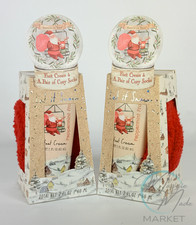 New Christmas Foot Cream  Cozy Socks Gift Set Peppermint Let It Snow 2 Pack