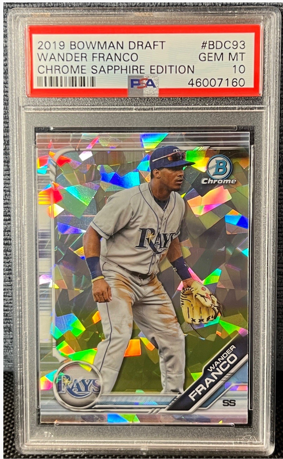 2019 Bowman Draft Chrome Sapphire Rays Wander Franco Rookie ~ PSA 10 GEM MINT