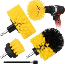 4pcs Drill Brush Attachment Kit, 2025 New Grout Drill Brush Set, All Purpose