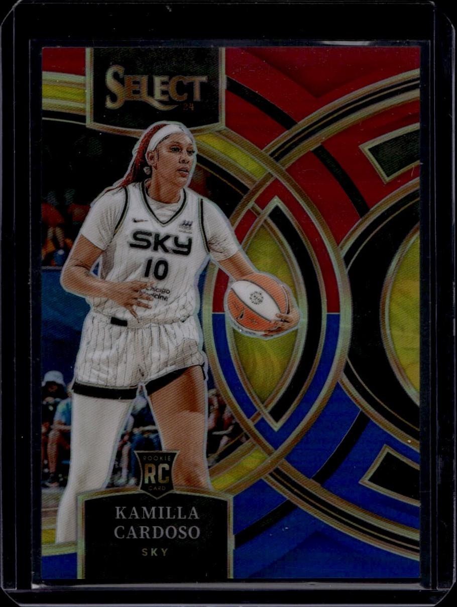 2024 Panini Select WNBA #195 Kamilla Cardoso Prizms Red and Blue #/399