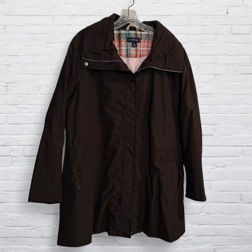 Lands End Coat Womens XL (18-20) Sunshower Swing Rain Jacket Water Repellent New - Picture 2 of 12
