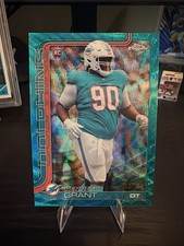 2025 Topps Chrome - Rookies Kenneth Grant #362 Teal Wave Refractor /199 (RC)
