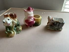 Lot Vintage Pottery Planters Shawnee Pig Farmer Frog w/ Banjo Squirrel Japan