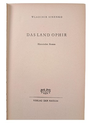 Das Land Ophir Wladimir Sinenko Historischer Roman Hardcover Deutsch