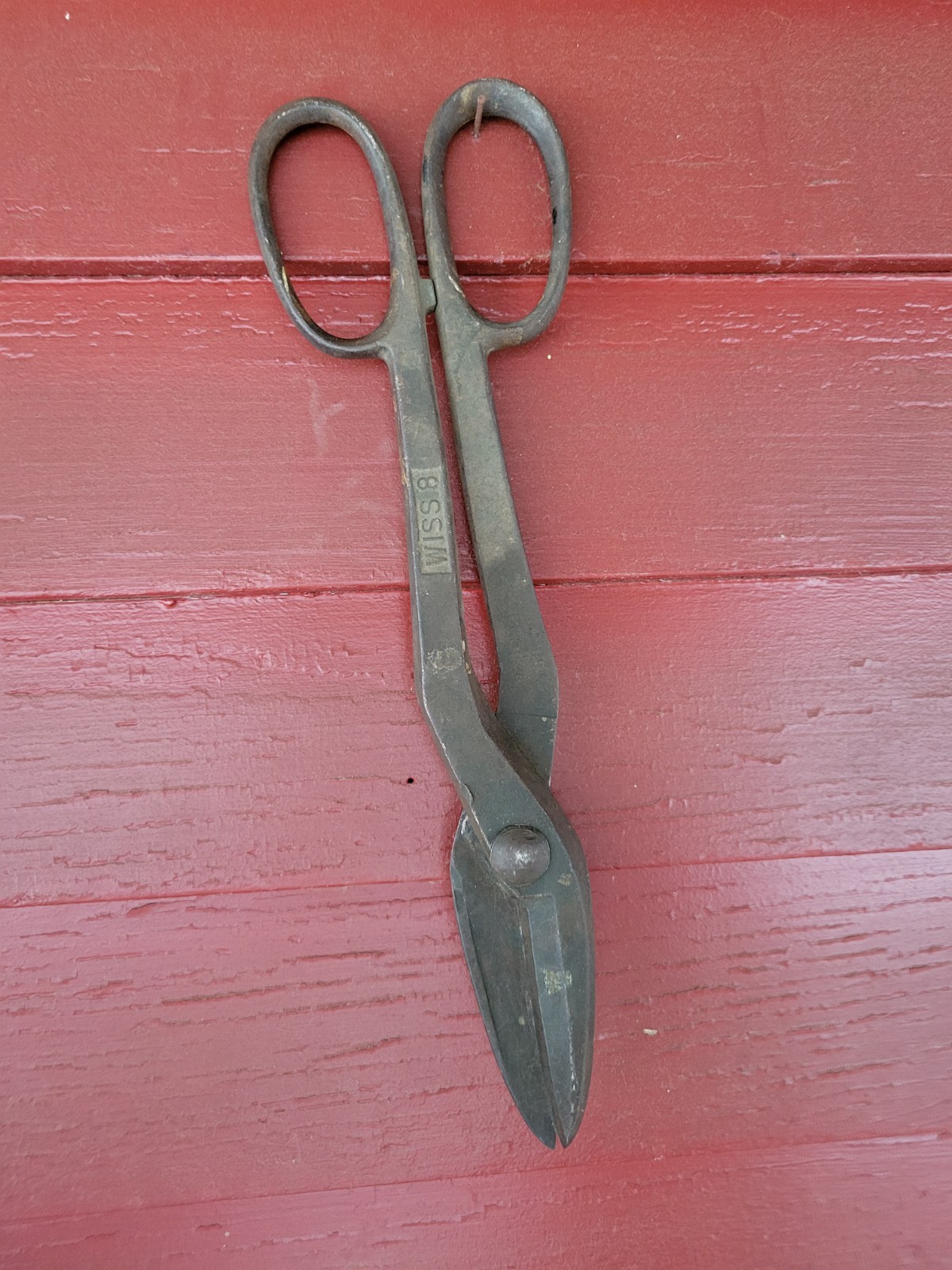 Vintage Wiss 8 Tin Snips 14" Metal Shears Primitive Industrial Farmhouse...