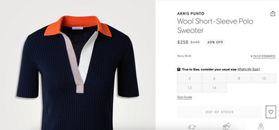 Akris punto Merino Wool Knit Polo Sweater with Bi-Color Trim (Orig. $645)