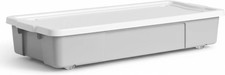47L Underbed Storage Box With Wheels & Lid Multipurpose Nestable Utility Box