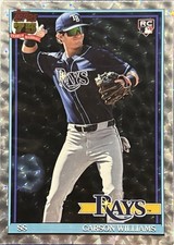 2026 Topps Series 1 #T91-38 Carson Williams CRACKLE FOIL RC - Rays