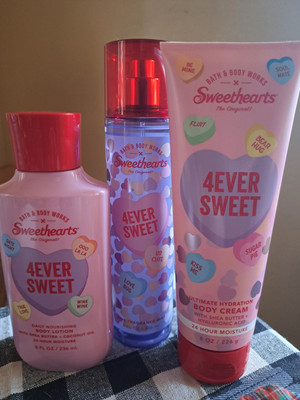 Bath And Body Works 4Ever Sweet Cream, Mist And Lotion. Full Sizes