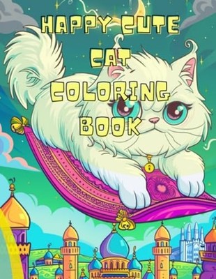 Happy Cute Cat Coloring Book 35 Fun, Easy-to-color Draw -  NEW WISSAL. COLORIN 2
