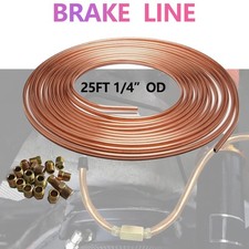 14 Tubing Kit 25 Ft. Flexible Copper Coated Steel Car Brake Line Tube Roll 1pc 14 Tubing Kit 25 Ft. Flexible Copper Coated Steel Car Brake Line Tube Roll 1pc