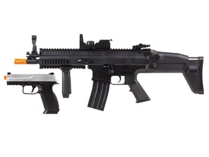 FN Herstal Scar-L AEG and FNS-9 Spring Pistol Kit, Black, Large, 200969