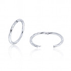 Sterling Silver 925 Solid hinged sleeper hoop earrings choose 6mm,8mm,10mm,12mm
