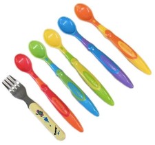 11pc Vintage Barney Friends Kids Flatware Set 1992 Japan Stainless Retro