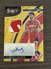 2021-22 Select Alperen Sengun Gold Wave Patch Auto /10 Rookie Rockets