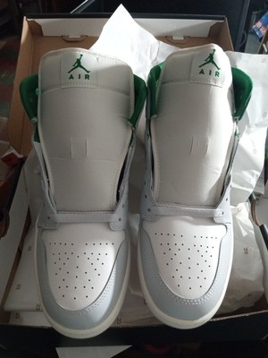 Nike Air Jordan 1 Mid Shoes Smoke Grey Lucky Green DQ8426-142