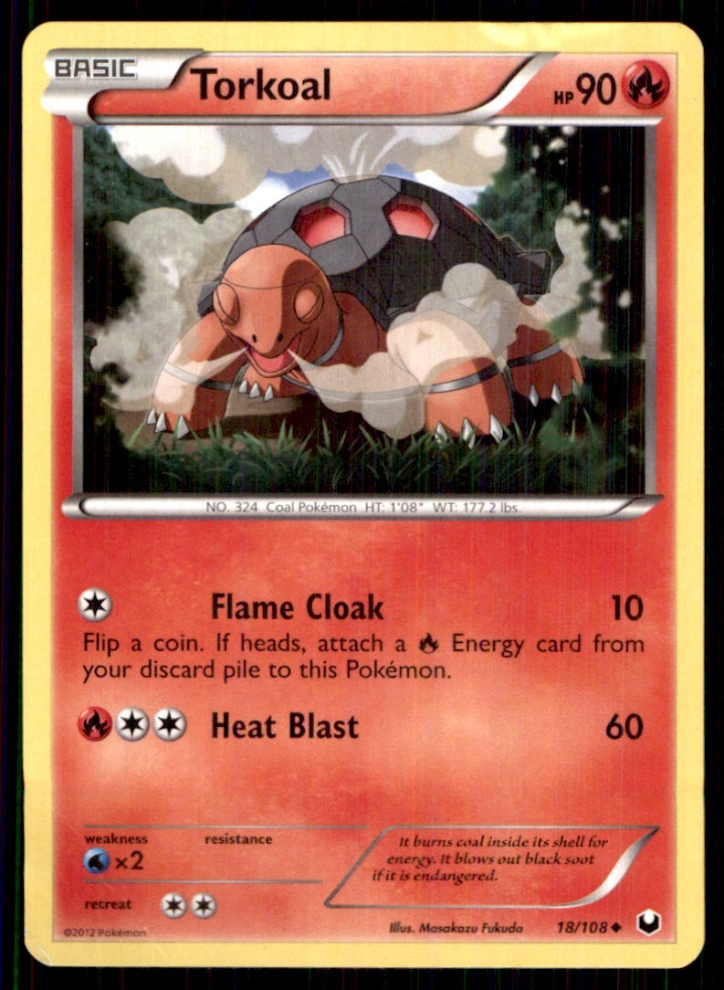 2012 Black & White - Dark Explorers Torkoal Basic/Uncommon #18