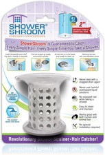 Silicone Shower Drain Hair Catcher 2 Inch Stand Up Drain Protector Gray One Pack