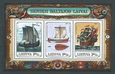 Lituanie - Feuilles Yvert 12 ** MNH Bateaux