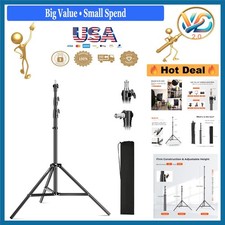 112in Heavy Duty Metal Light Stand Adjustable Portable with Universal Screw