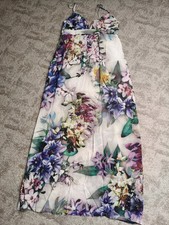 Topshop V-neck Floral Floaty Maxi Dress Sleeveless Siza 40EU 8US