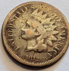 1872 Philadelphia Mint Indian Head Cent Semi Key Date Good Detail