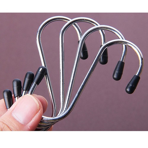 4 PZ Gancio con Ganci di Copertura Protettivi Pentole Acciaio Inox Nero - Foto 3 di 17
