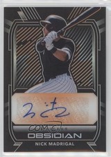 2021 Panini Chronicles Obsidian Electric Etch Orange /60 Nick Madrigal Auto 8k4