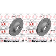 2X ZIMMERMANN FORMULA Z BREMSSCHEIBEN 380mm HINTEN passend für PORSCHE 718 911 C