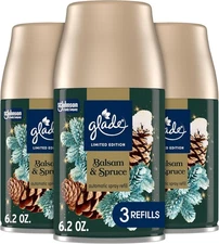 Glade Automatic Spray Air Freshener Refill, Balsam & Spruce Fall Scent, 6.2oz 3P