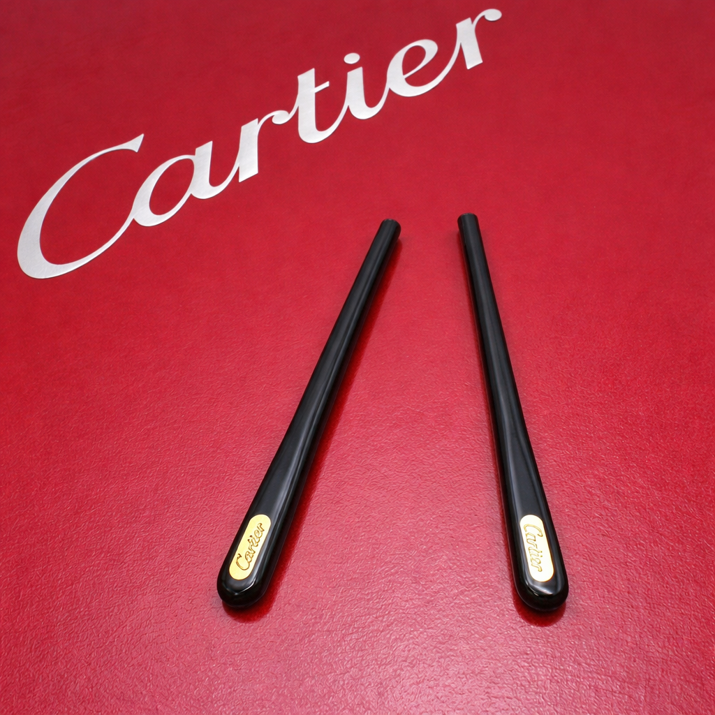 Authentic Cartier Gold/Black Temple Tips Replacement Parts for