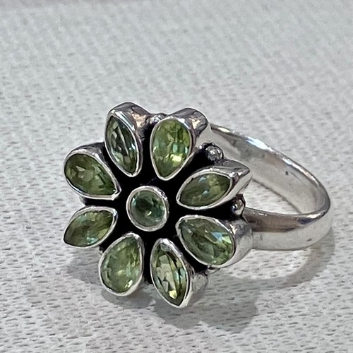 925 Sterling Silber Peridot Ring Doug Paulus QVC Treasures of India Größe L 1/2 - Bild 1 von 10